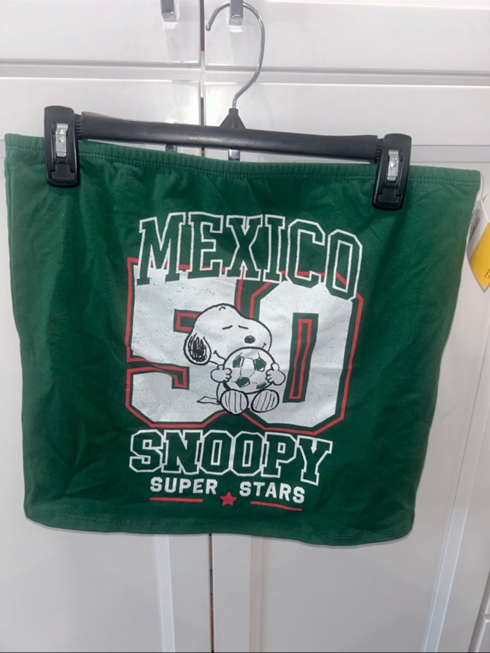 Peanuts/Snoopy Green Mexico Tube Top Size X-Large